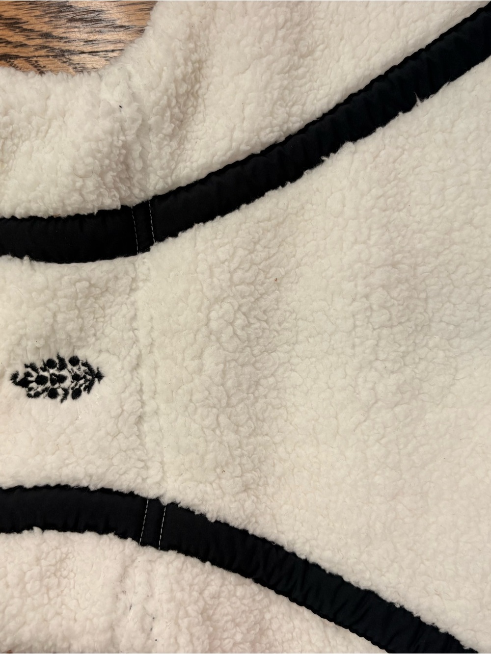 FP Movement by Free People White Sherpa Quarter-Zip Pullover with Black Trim - Picture 12 of 12